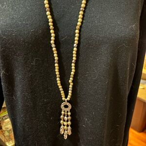 BOHO Gold & Brown Beaded Necklace